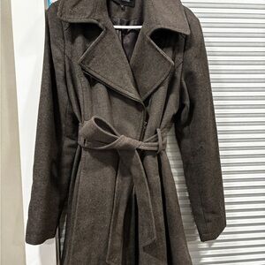 Jones New York Brown Tweed Coat size 12
